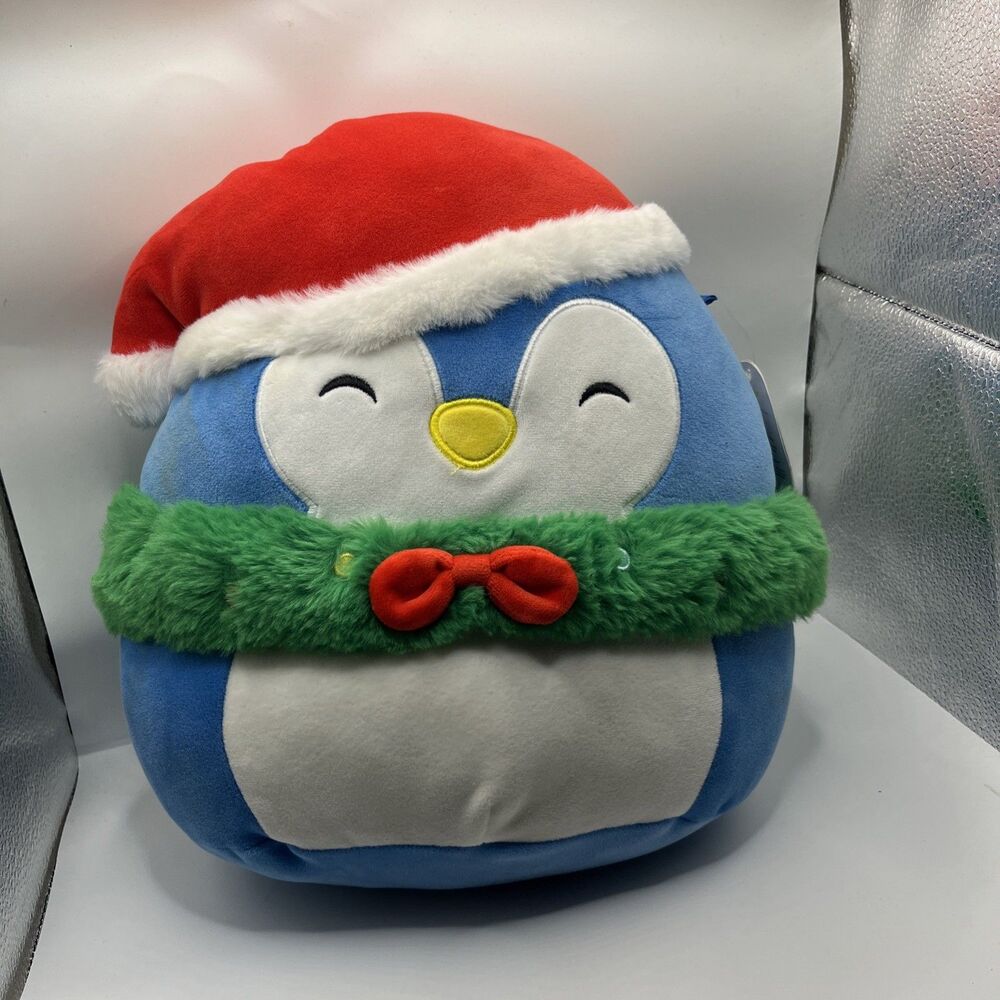Squishmallows Puff the Penguin Christmas Plush ~12in NWT
